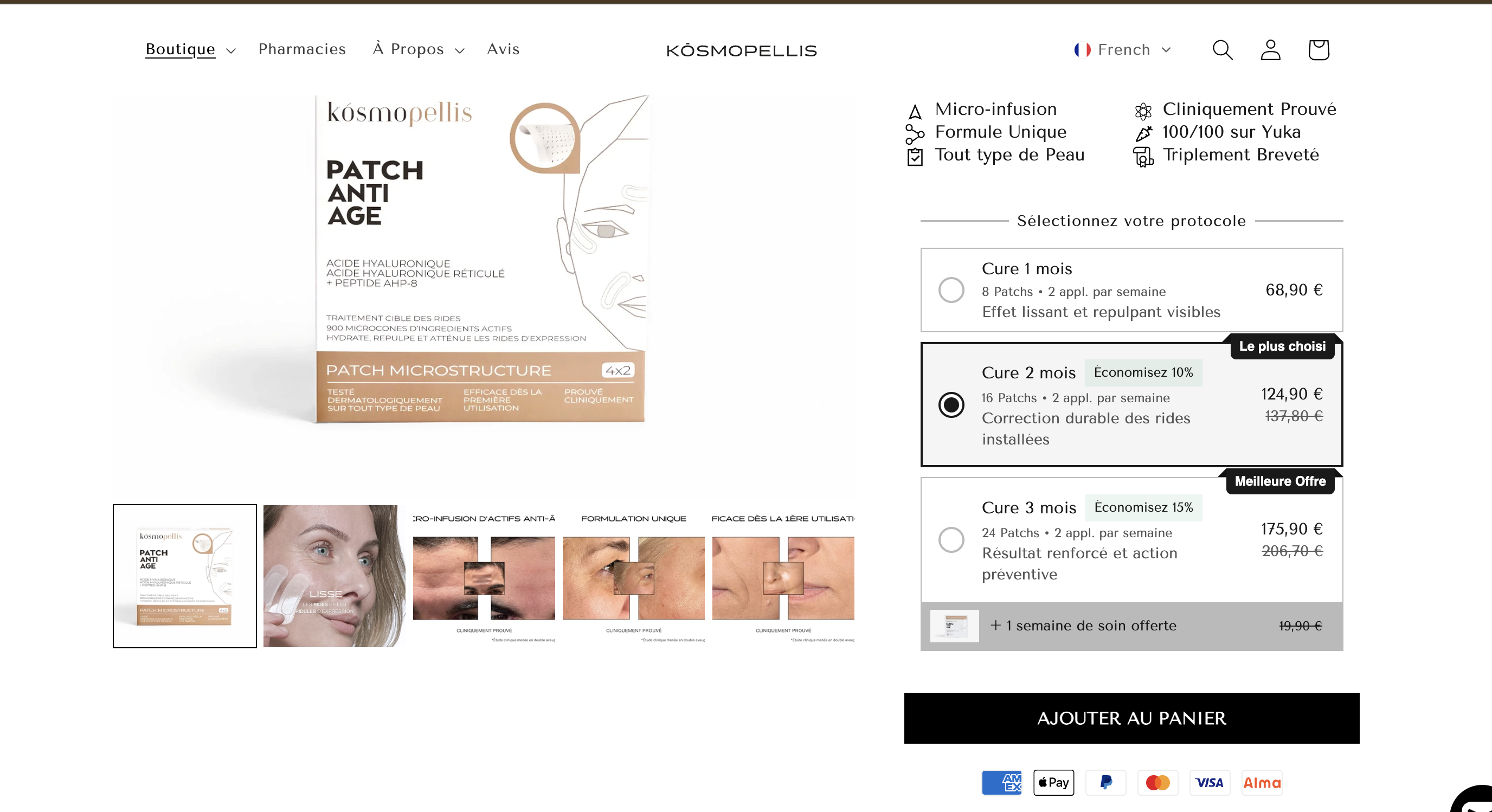 Kosmopellis — upsell de packs intégrés au checkout Shopify